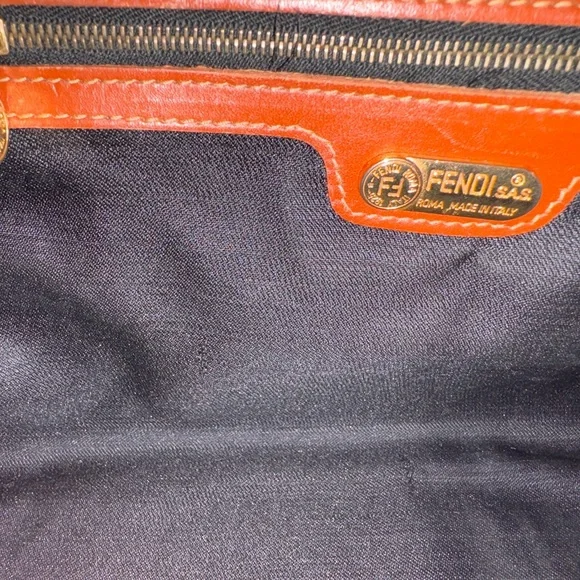 Fendi Brown and Black Striped small Duffel tote - Picture 11 of 11